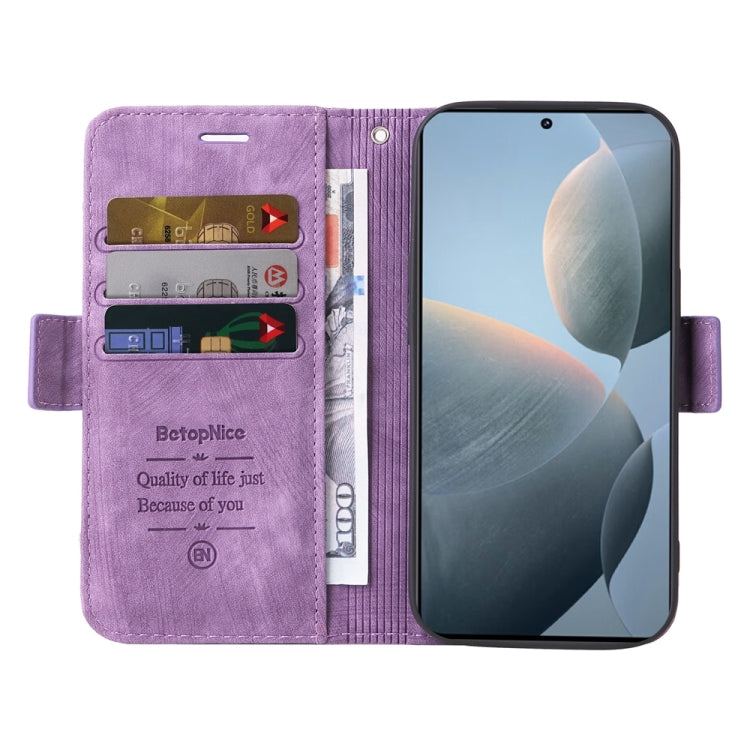 For Xiaomi Redmi K70 / K70 Pro 5G BETOPNICE Dual-side Buckle Leather Phone Case(Purple) - Xiaomi Cases by BETOPNICE | Online Shopping UK | buy2fix