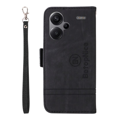 For Xiaomi Redmi Note 13 Pro+ 5G Global BETOPNICE Dual-side Buckle Leather Phone Case(Black) - Xiaomi Cases by BETOPNICE | Online Shopping UK | buy2fix
