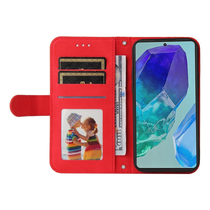 For Samsung Galaxy M55 5G Skin Feel Life Tree Metal Button Leather Phone Case(Red) by buy2fix