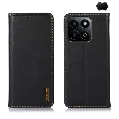 For Honor Play 60 Plus / 200 Smart KHAZNEH Nappa Top Layer Cowhide Leather Phone Case(Black) - Honor Cases by buy2fix | Online Shopping UK | buy2fix