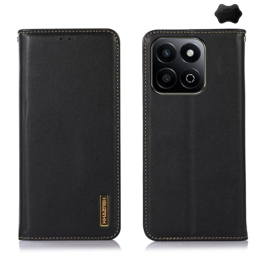 For Honor Play 60 Plus / 200 Smart KHAZNEH Nappa Top Layer Cowhide Leather Phone Case(Black) - Honor Cases by buy2fix | Online Shopping UK | buy2fix