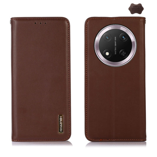 For Honor X9c 5G Global KHAZNEH Nappa Top Layer Cowhide Leather Phone Case(Brown) - Honor Cases by buy2fix | Online Shopping UK | buy2fix