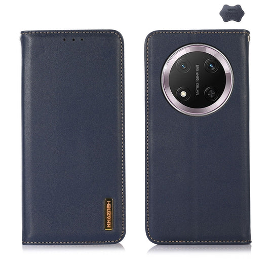 For Honor X9c 5G Global KHAZNEH Nappa Top Layer Cowhide Leather Phone Case(Blue) - Honor Cases by buy2fix | Online Shopping UK | buy2fix