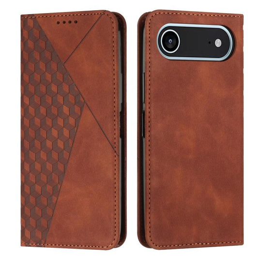 For iPhone Air Diamond Splicing Skin Feel Magnetic Leather Phone Case(Brown) - iPhone Air Cases by buy2fix | Online Shopping UK | buy2fix