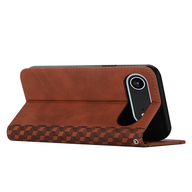 For iPhone Air Diamond Splicing Skin Feel Magnetic Leather Phone Case(Brown) - iPhone Air Cases by buy2fix | Online Shopping UK | buy2fix