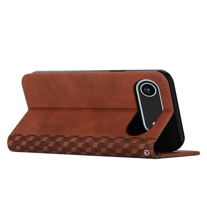 For iPhone Air Diamond Splicing Skin Feel Magnetic Leather Phone Case(Brown) - iPhone Air Cases by buy2fix | Online Shopping UK | buy2fix