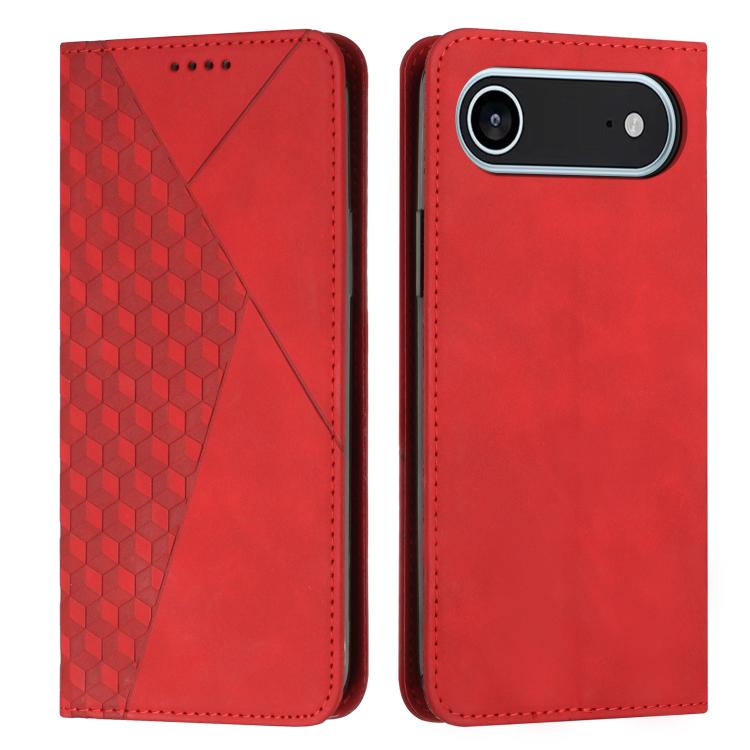 For iPhone Air Diamond Splicing Skin Feel Magnetic Leather Phone Case(Red) - iPhone Air Cases by buy2fix | Online Shopping UK | buy2fix