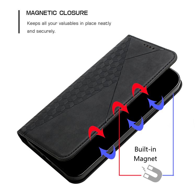 For iPhone Air Diamond Splicing Skin Feel Magnetic Leather Phone Case(Black) - iPhone Air Cases by buy2fix | Online Shopping UK | buy2fix