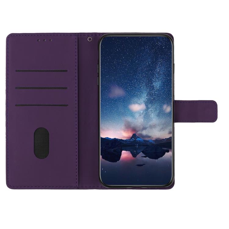 For iPhone 16e Diamond Embossed Skin Feel Leather Phone Case(Purple) - iPhone 16e Cases by buy2fix | Online Shopping UK | buy2fix