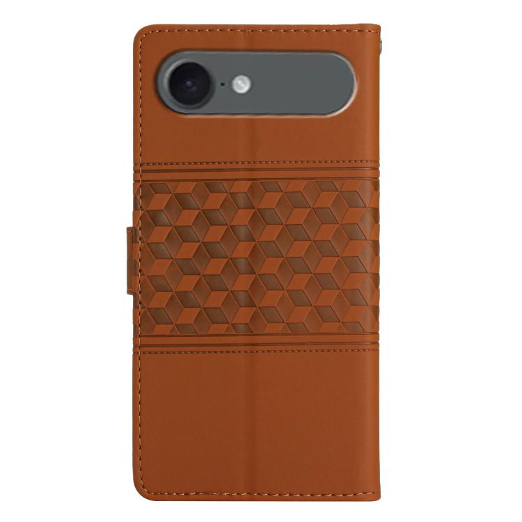 For iPhone Air Diamond Embossed Skin Feel Leather Phone Case(Brown) - iPhone Air Cases by buy2fix | Online Shopping UK | buy2fix