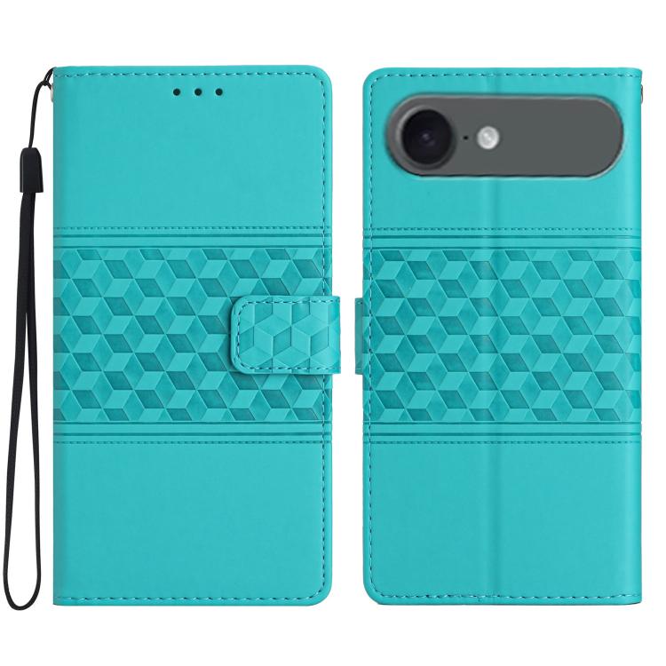 For iPhone Air Diamond Embossed Skin Feel Leather Phone Case(Blue) - iPhone Air Cases by buy2fix | Online Shopping UK | buy2fix