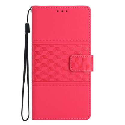 For iPhone Air Diamond Embossed Skin Feel Leather Phone Case(Red) - iPhone Air Cases by buy2fix | Online Shopping UK | buy2fix