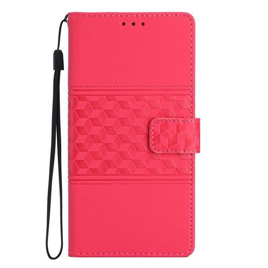 For iPhone Air Diamond Embossed Skin Feel Leather Phone Case(Red) - iPhone Air Cases by buy2fix | Online Shopping UK | buy2fix