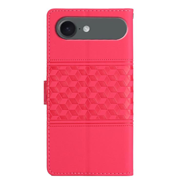 For iPhone Air Diamond Embossed Skin Feel Leather Phone Case(Red) - iPhone Air Cases by buy2fix | Online Shopping UK | buy2fix