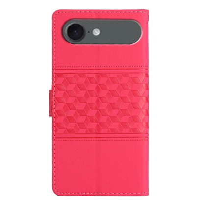 For iPhone Air Diamond Embossed Skin Feel Leather Phone Case(Red) - iPhone Air Cases by buy2fix | Online Shopping UK | buy2fix