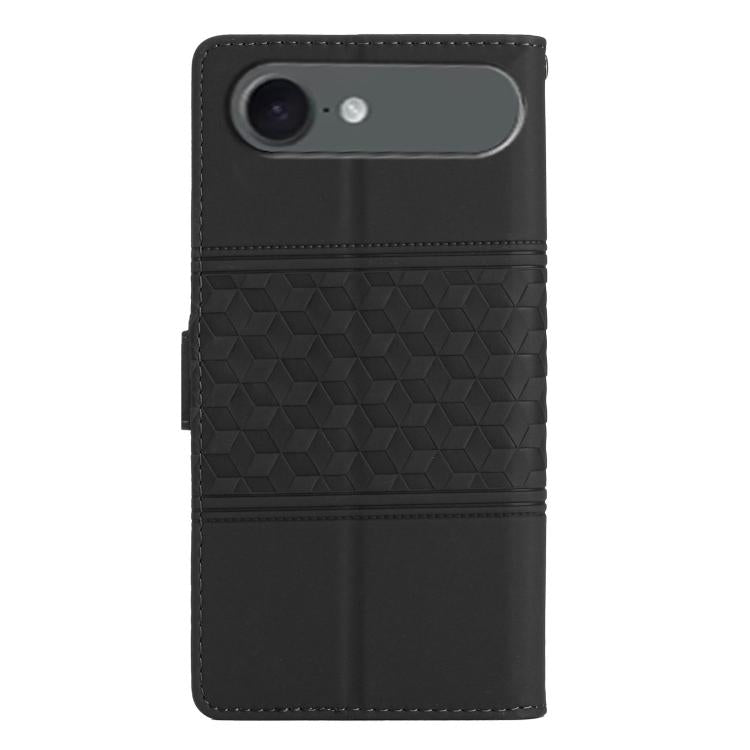 For iPhone Air Diamond Embossed Skin Feel Leather Phone Case(Black) - iPhone Air Cases by buy2fix | Online Shopping UK | buy2fix