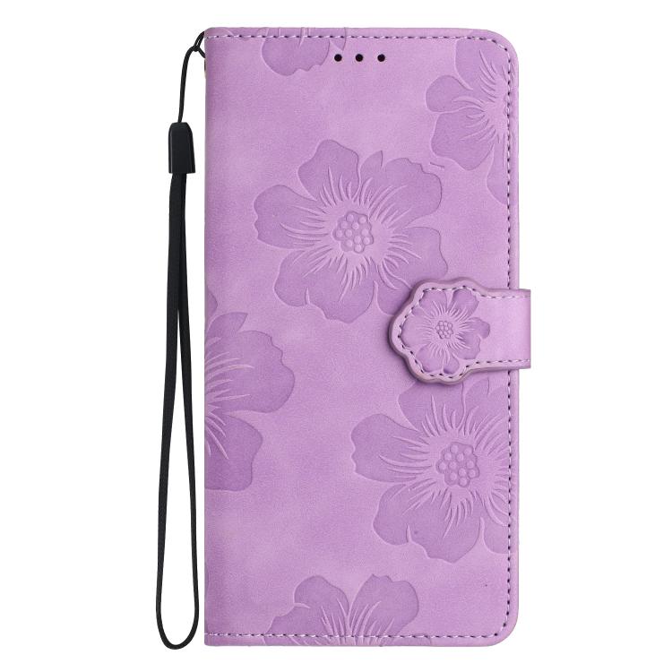 For iPhone Air Flower Embossing Pattern Leather Phone Case(Purple) - iPhone Air Cases by buy2fix | Online Shopping UK | buy2fix