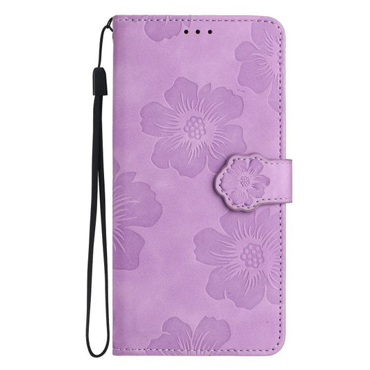 For iPhone Air Flower Embossing Pattern Leather Phone Case(Purple) - iPhone Air Cases by buy2fix | Online Shopping UK | buy2fix