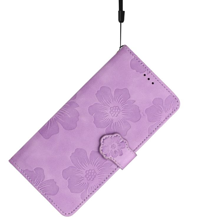 For iPhone Air Flower Embossing Pattern Leather Phone Case(Purple) - iPhone Air Cases by buy2fix | Online Shopping UK | buy2fix