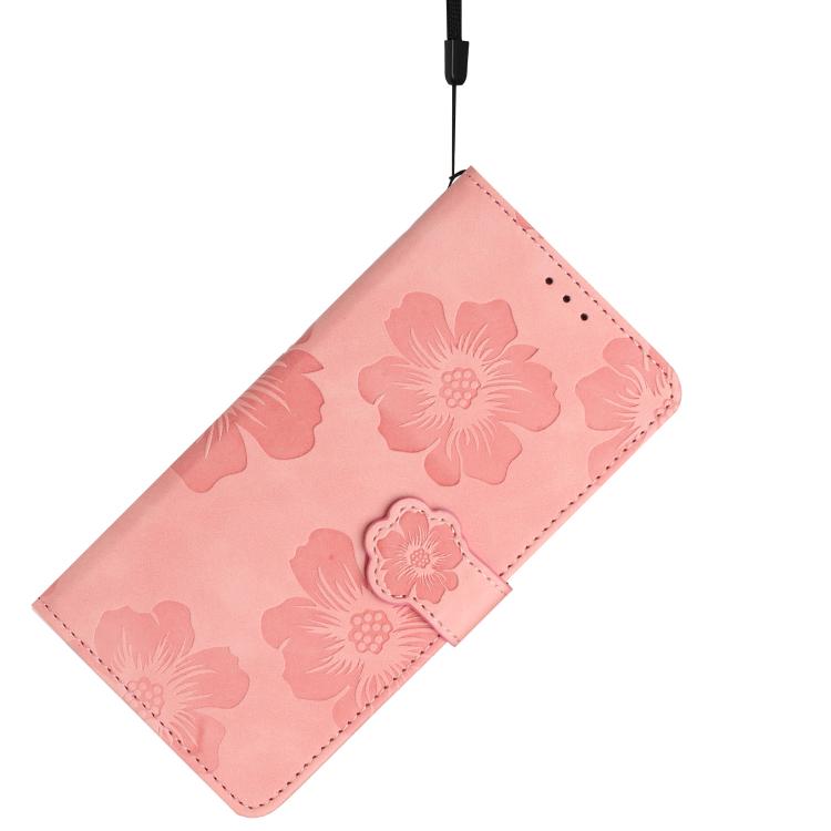 For iPhone Air Flower Embossing Pattern Leather Phone Case(Pink) - iPhone Air Cases by buy2fix | Online Shopping UK | buy2fix