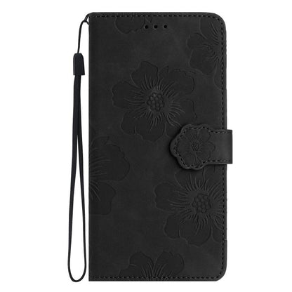 For iPhone Air Flower Embossing Pattern Leather Phone Case(Black) - iPhone Air Cases by buy2fix | Online Shopping UK | buy2fix