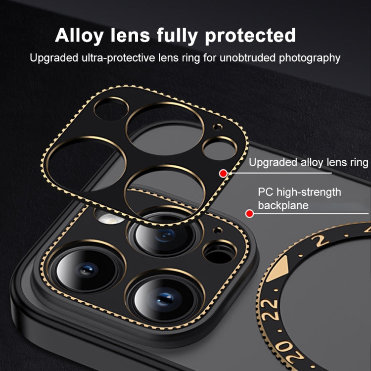 For iPhone 12 Pro Max Dial Plate Magsafe Phone Case(Gold) by buy2fix