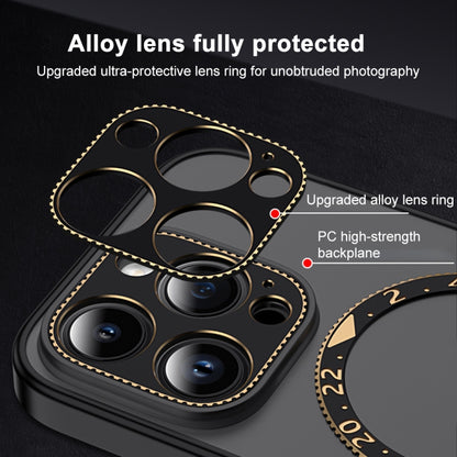 For iPhone 12 Pro Max Dial Plate Magsafe Phone Case(Gold) by buy2fix