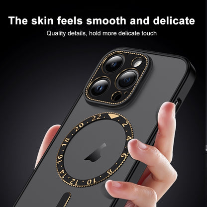 For iPhone 12 Pro Max Dial Plate Magsafe Phone Case(Gold) by buy2fix