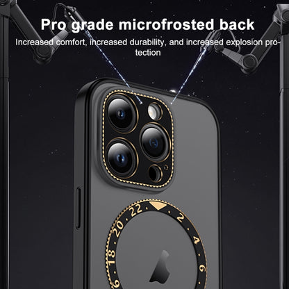 For iPhone 12 Pro Max Dial Plate Magsafe Phone Case(Gold) by buy2fix