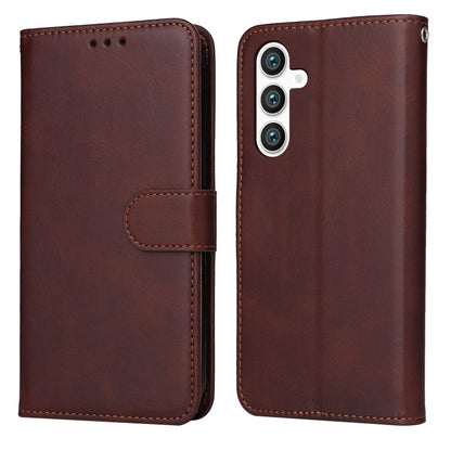 For Samsung Galaxy S23 FE 5G Classic Calf Texture Flip Leather Phone Case(Brown) by buy2fix