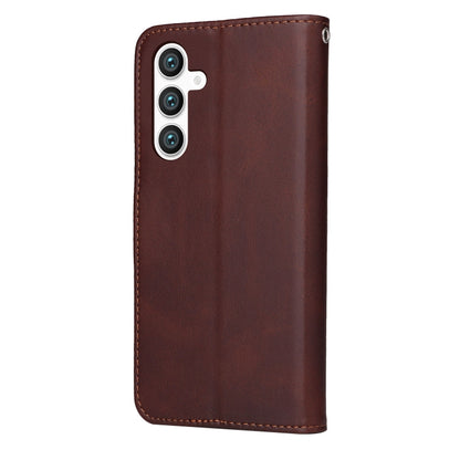 For Samsung Galaxy S23 FE 5G Classic Calf Texture Flip Leather Phone Case(Brown) by buy2fix