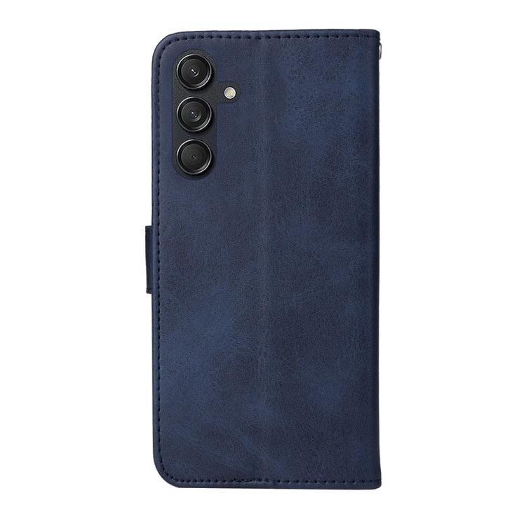 For Samsung Galaxy M55 5G Classic Calf Texture Flip Leather Phone Case(Blue) by buy2fix
