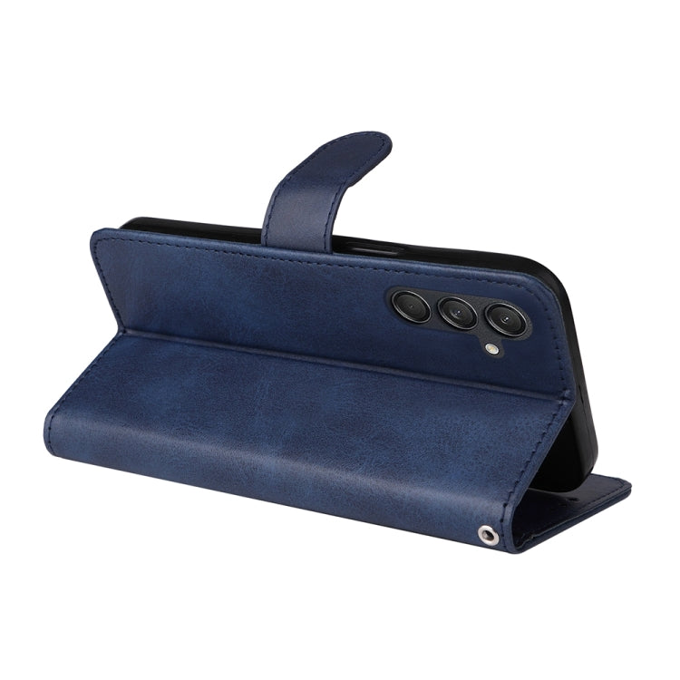 For Samsung Galaxy M55 5G Classic Calf Texture Flip Leather Phone Case(Blue) by buy2fix