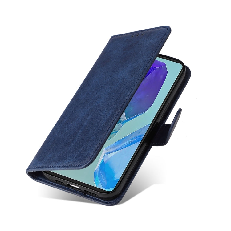 For Samsung Galaxy M55 5G Classic Calf Texture Flip Leather Phone Case(Blue) by buy2fix
