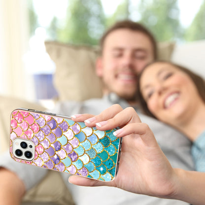 For iPhone 16 Pro Electroplating Pattern IMD TPU Shockproof Case(Colorful Scales) by buy2fix