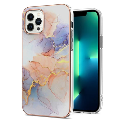 For iPhone 16 Pro Electroplating Pattern IMD TPU Shockproof Case(Milky Way White Marble) by buy2fix
