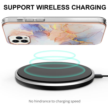 For iPhone 16 Pro Electroplating Pattern IMD TPU Shockproof Case(Milky Way White Marble) by buy2fix