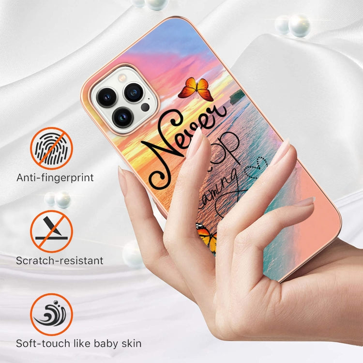 For iPhone 16 Pro Electroplating Pattern IMD TPU Shockproof Case(Dream Chasing Butterfly) by buy2fix
