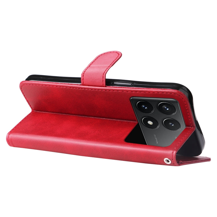 For Xiaomi Redmi K70 / K70 Pro Fashion Calf Texture Zipper Leather Phone Case(Red) - Xiaomi Cases by buy2fix | Online Shopping UK | buy2fix