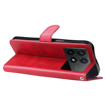 For Xiaomi Redmi K70 / K70 Pro Fashion Calf Texture Zipper Leather Phone Case(Red) - Xiaomi Cases by buy2fix | Online Shopping UK | buy2fix
