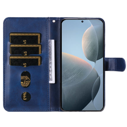 For Xiaomi Redmi K70 / K70 Pro Fashion Calf Texture Zipper Leather Phone Case(Blue) - Xiaomi Cases by buy2fix | Online Shopping UK | buy2fix