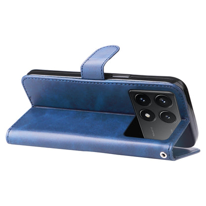 For Xiaomi Redmi K70 / K70 Pro Fashion Calf Texture Zipper Leather Phone Case(Blue) - Xiaomi Cases by buy2fix | Online Shopping UK | buy2fix