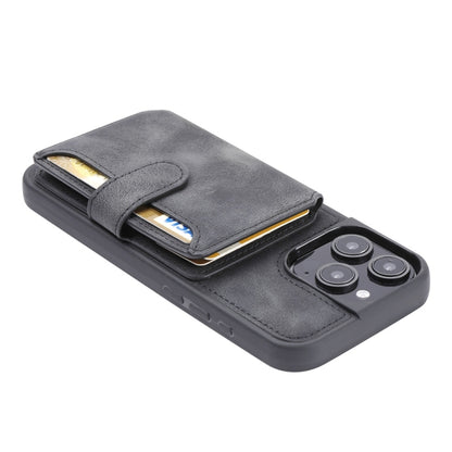 For iPhone 16 Pro Skin Feel Dream RFID Anti-theft PU Card Bag Phone Case(Black) by buy2fix