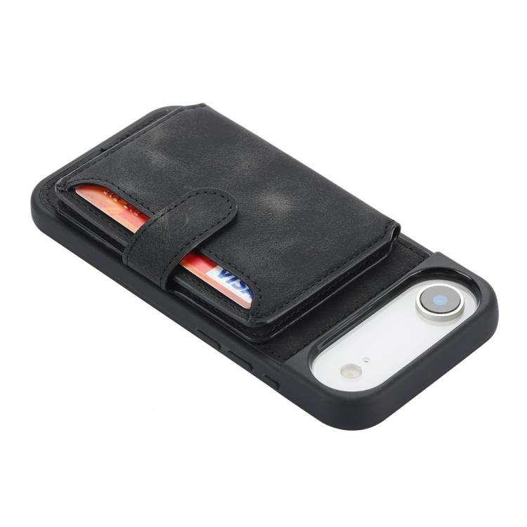 For iPhone Air Skin Feel Dream RFID Anti-theft PU Card Bag Phone Case(Black) - iPhone Air Cases by buy2fix | Online Shopping UK | buy2fix