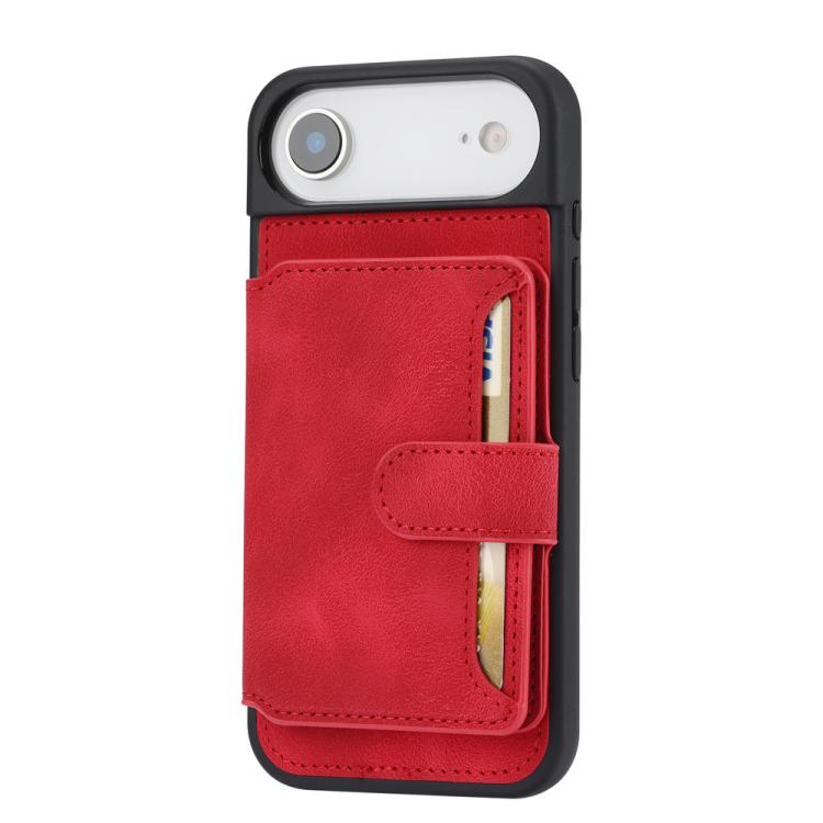 For iPhone Air Skin Feel Dream RFID Anti-theft PU Card Bag Phone Case(Red) - iPhone Air Cases by buy2fix | Online Shopping UK | buy2fix