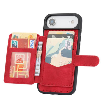 For iPhone Air Skin Feel Dream RFID Anti-theft PU Card Bag Phone Case(Red) - iPhone Air Cases by buy2fix | Online Shopping UK | buy2fix