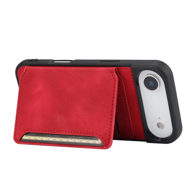 For iPhone Air Skin Feel Dream RFID Anti-theft PU Card Bag Phone Case(Red) - iPhone Air Cases by buy2fix | Online Shopping UK | buy2fix