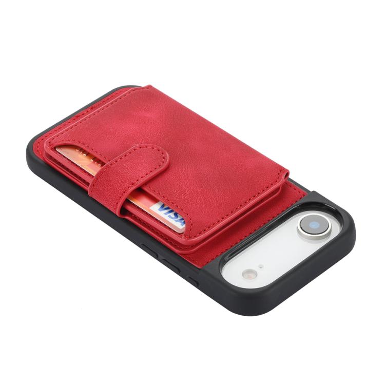 For iPhone Air Skin Feel Dream RFID Anti-theft PU Card Bag Phone Case(Red) - iPhone Air Cases by buy2fix | Online Shopping UK | buy2fix