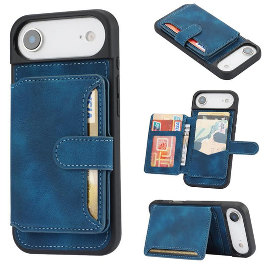 For iPhone Air Skin Feel Dream RFID Anti-theft PU Card Bag Phone Case(Peacock Blue) - iPhone Air Cases by buy2fix | Online Shopping UK | buy2fix