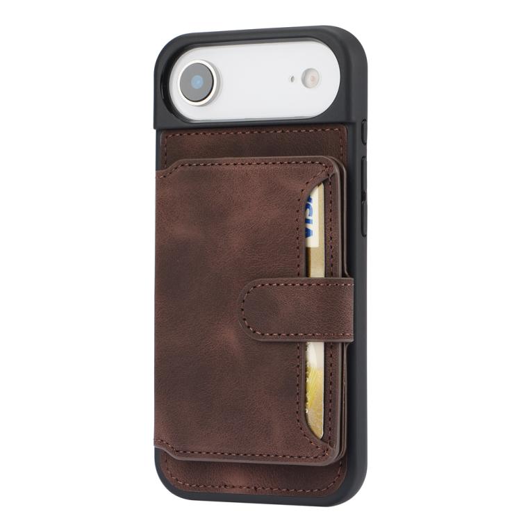 For iPhone Air Skin Feel Dream RFID Anti-theft PU Card Bag Phone Case(Coffee) - iPhone Air Cases by buy2fix | Online Shopping UK | buy2fix